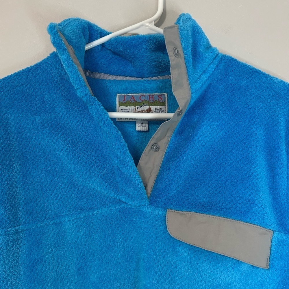 Jachs Vibrant Blue Fleece with Gray Trim, Size M - Picture 5 of 6